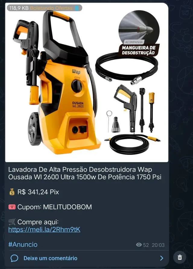 Publicação anterior: Lavadora WAP